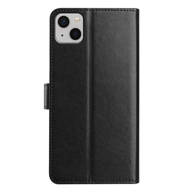 For iPhone 14 Plus Lambskin 8-card Slot Leather Phone Case