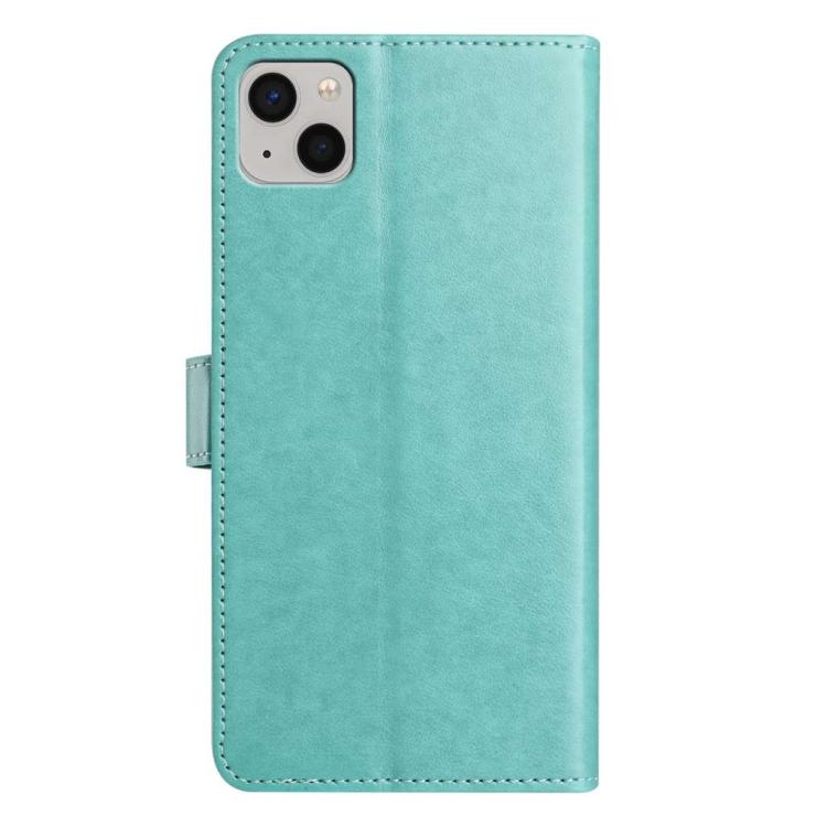 For iPhone 14 Lambskin 8-card Slot Leather Phone Case
