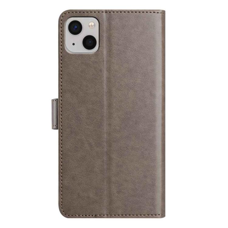 For iPhone 14 Lambskin 8-card Slot Leather Phone Case
