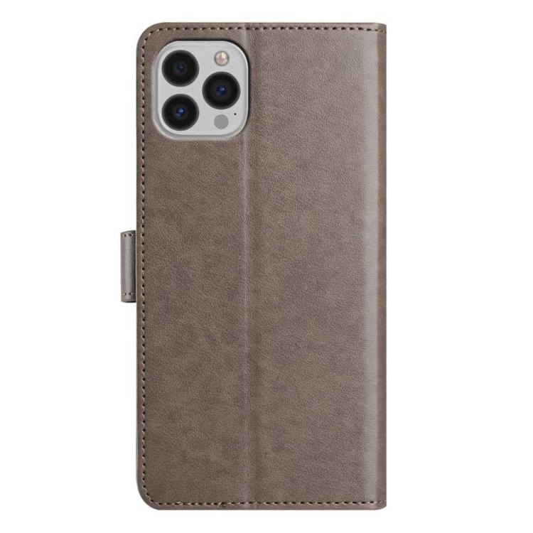 For iPhone 14 Pro Max Lambskin 8-card Slot Leather Phone Case
