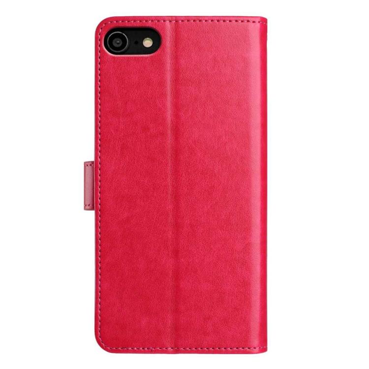 For iPhone SE 2022 / SE 2020 / 8 Lambskin 8-card Slot Leather Phone Case