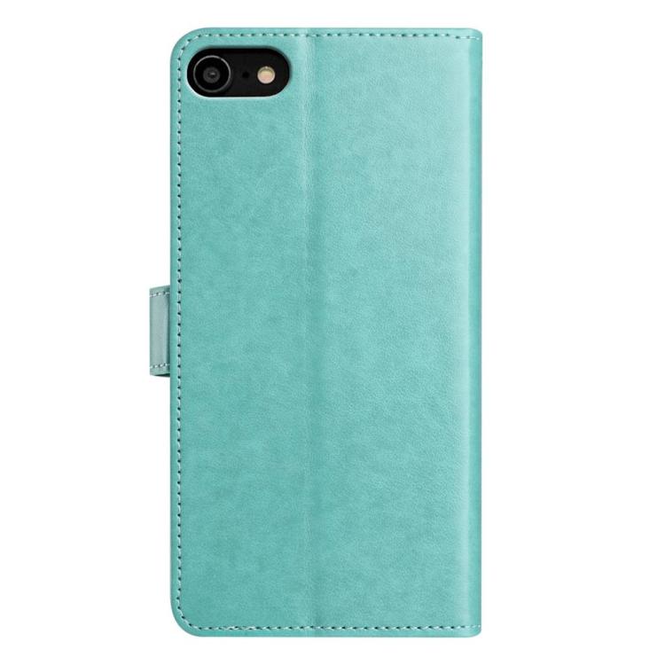 For iPhone SE 2022 / SE 2020 / 8 Lambskin 8-card Slot Leather Phone Case