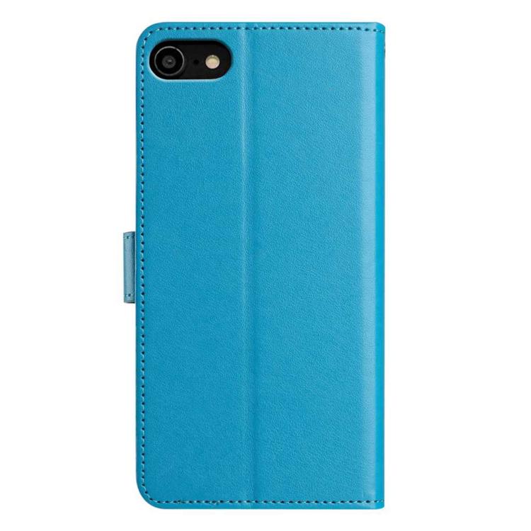 For iPhone SE 2022 / SE 2020 / 8 Lambskin 8-card Slot Leather Phone Case