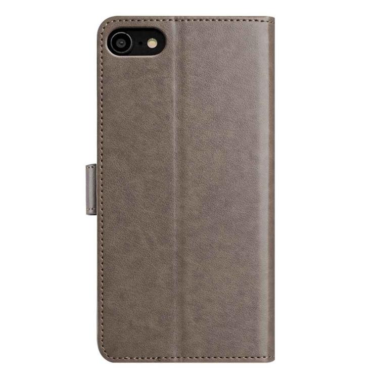 For iPhone SE 2022 / SE 2020 / 8 Lambskin 8-card Slot Leather Phone Case