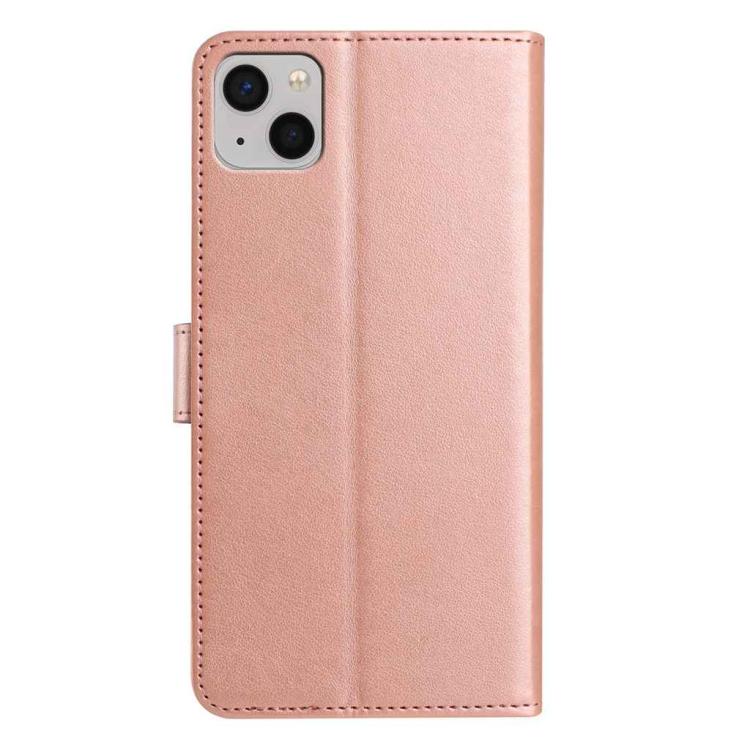 For iPhone 13 Lambskin 8-card Slot Leather Phone Case