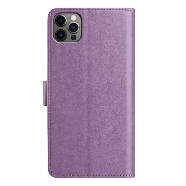 For iPhone 12 / 12 Pro Lambskin 8-card Slot Leather Phone Case