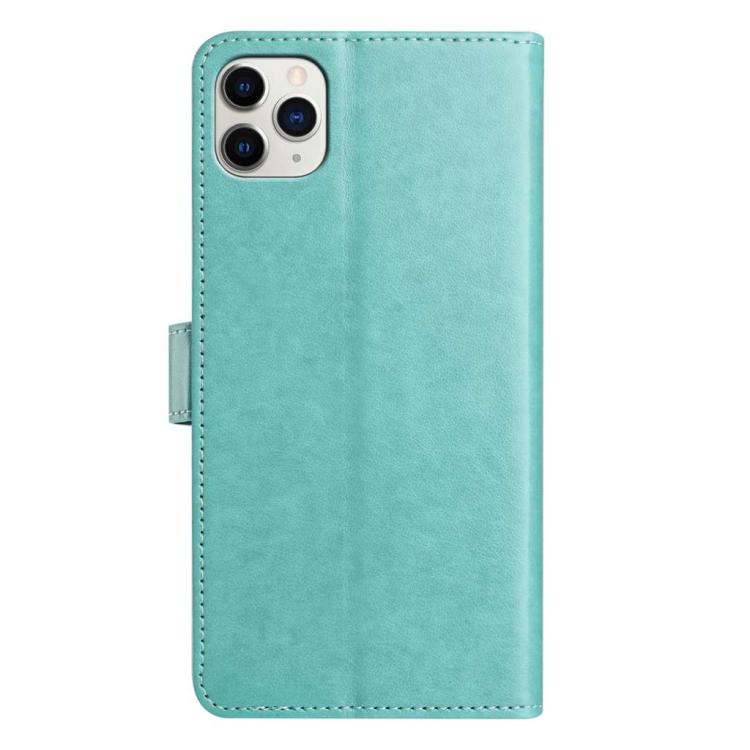 For iPhone 11 Pro Max Lambskin 8-card Slot Leather Phone Case