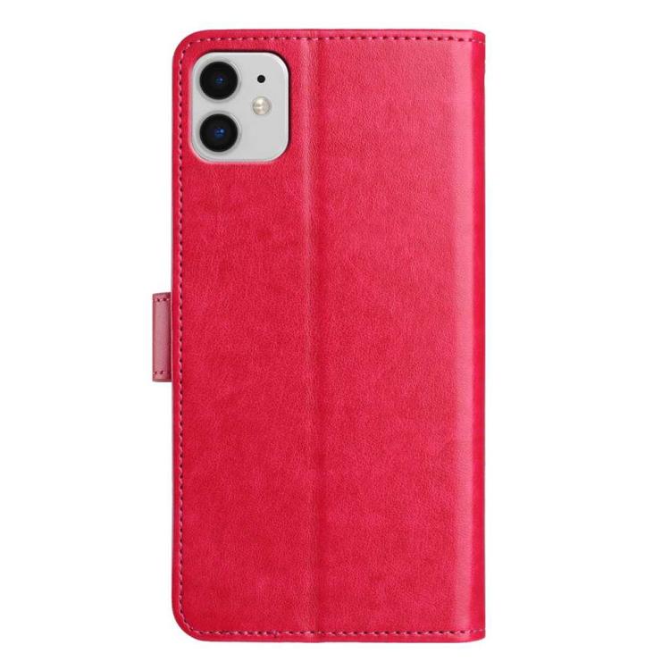 For iPhone 11 Lambskin 8-card Slot Leather Phone Case