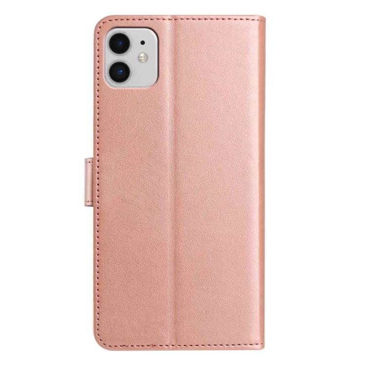 For iPhone 11 Lambskin 8-card Slot Leather Phone Case
