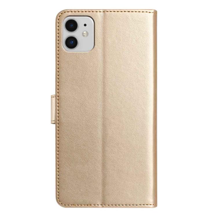 For iPhone 11 Lambskin 8-card Slot Leather Phone Case