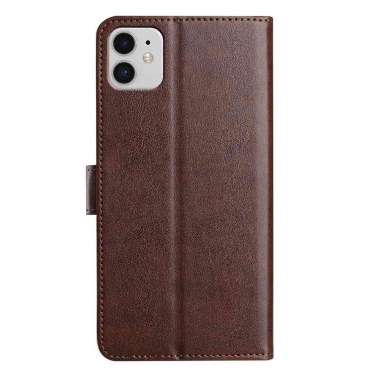 For iPhone 11 Lambskin 8-card Slot Leather Phone Case