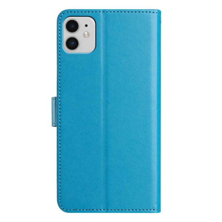 For iPhone 11 Lambskin 8-card Slot Leather Phone Case