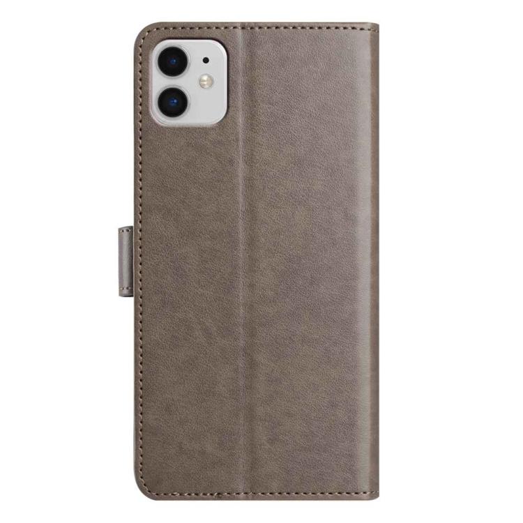 For iPhone 11 Lambskin 8-card Slot Leather Phone Case