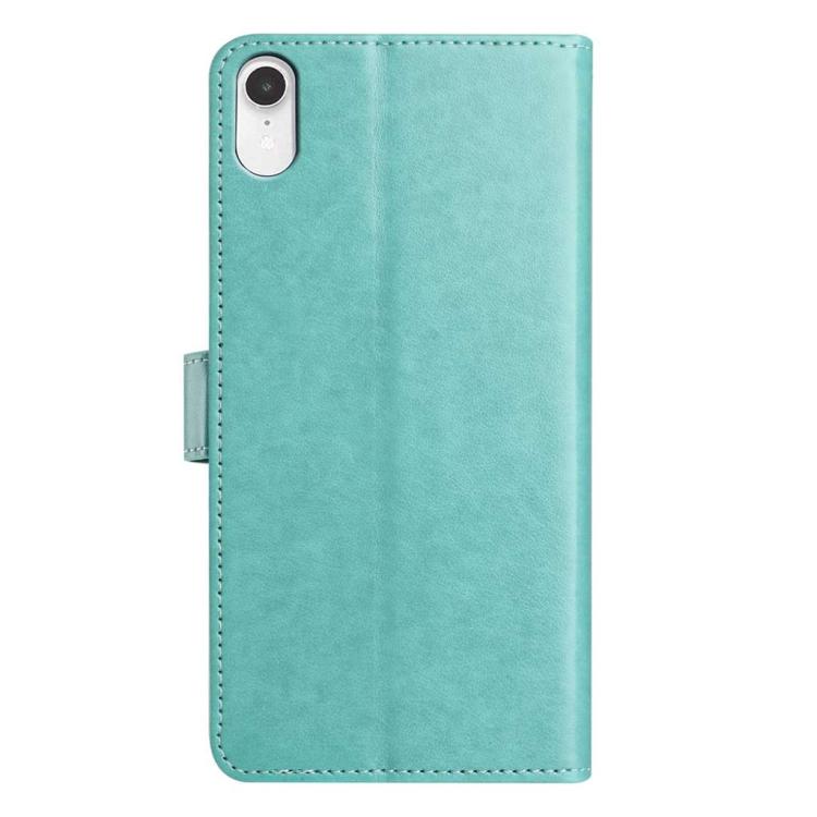 For iPhone XR Lambskin 8-card Slot Leather Phone Case