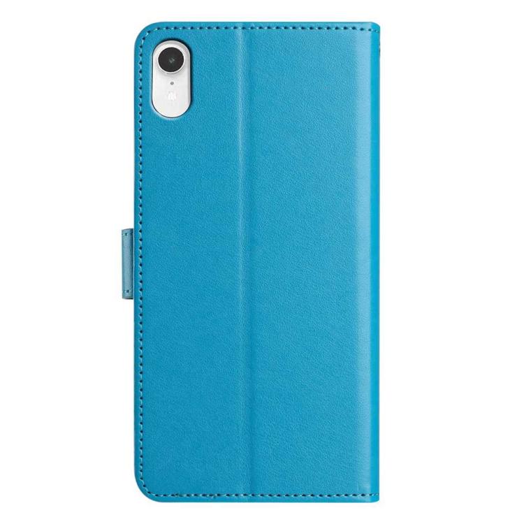 For iPhone XR Lambskin 8-card Slot Leather Phone Case
