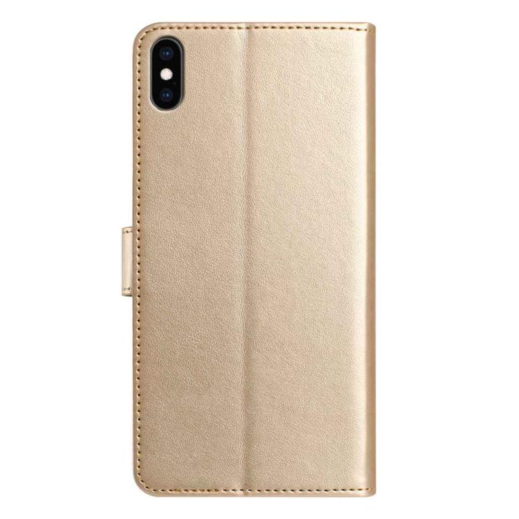 For iPhone XS Max Lambskin 8-card Slot Leather Phone Case