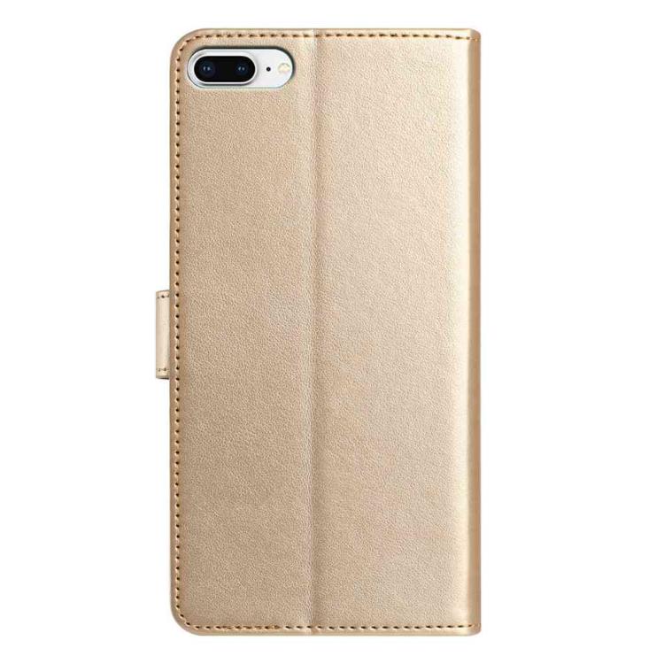 For iPhone 8 Plus / 7 Plus Lambskin 8-card Slot Leather Phone Case