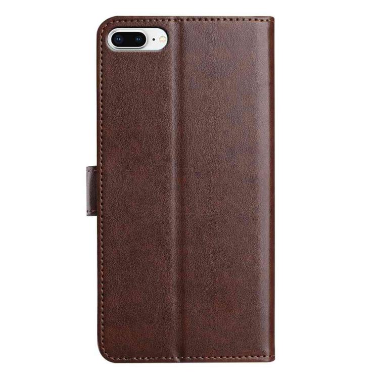 For iPhone 8 Plus / 7 Plus Lambskin 8-card Slot Leather Phone Case
