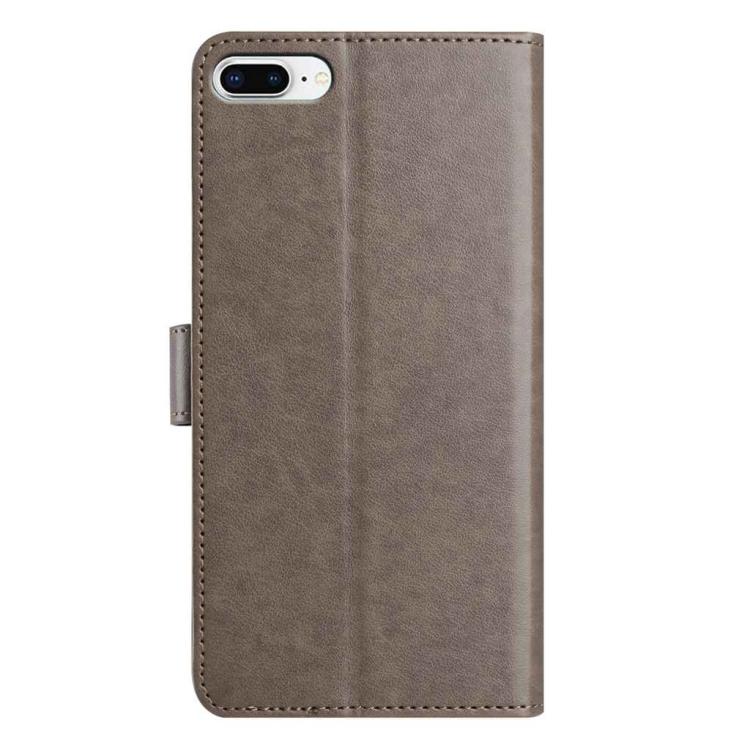 For iPhone 8 Plus / 7 Plus Lambskin 8-card Slot Leather Phone Case