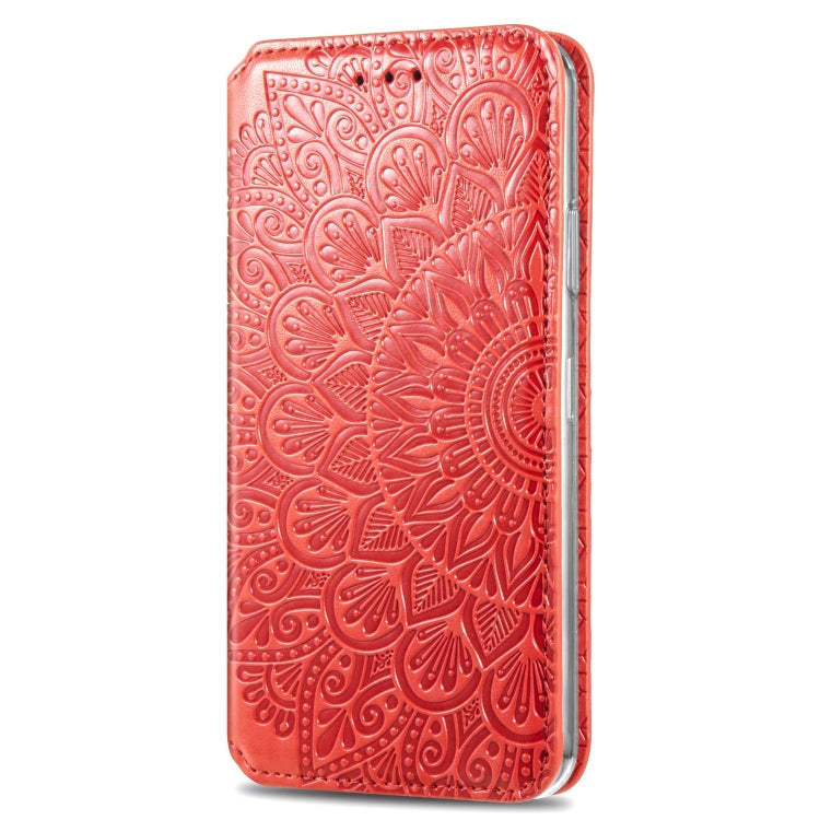 For iPhone 11 Pro Blooming Mandala Embossed Pattern Magnetic Horizontal Flip Leather Case with Holder & Card Slots & Wallet