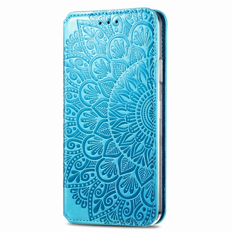 For iPhone 11 Pro Blooming Mandala Embossed Pattern Magnetic Horizontal Flip Leather Case with Holder & Card Slots & Wallet