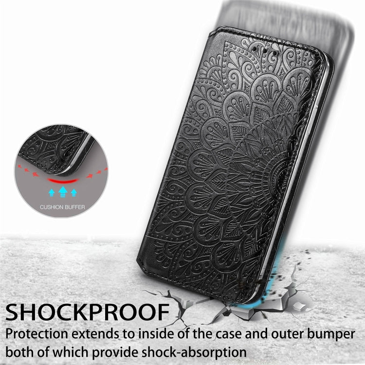For iPhone 11 Blooming Mandala Embossed Pattern Magnetic Horizontal Flip Leather Case with Holder & Card Slots & Wallet