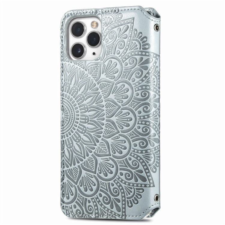 For iPhone 11 Blooming Mandala Embossed Pattern Magnetic Horizontal Flip Leather Case with Holder & Card Slots & Wallet