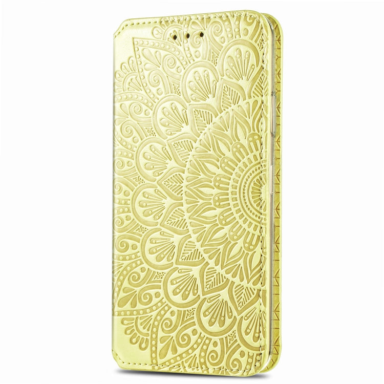 For iPhone 11 Blooming Mandala Embossed Pattern Magnetic Horizontal Flip Leather Case with Holder & Card Slots & Wallet