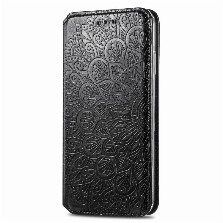 For iPhone 11 Pro Max Blooming Mandala Embossed Pattern Magnetic Horizontal Flip Leather Case with Holder & Card Slots & Wallet