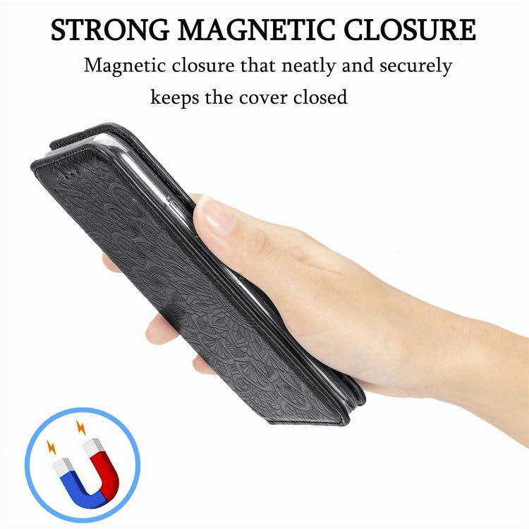 For iPhone 11 Pro Max Blooming Mandala Embossed Pattern Magnetic Horizontal Flip Leather Case with Holder & Card Slots & Wallet