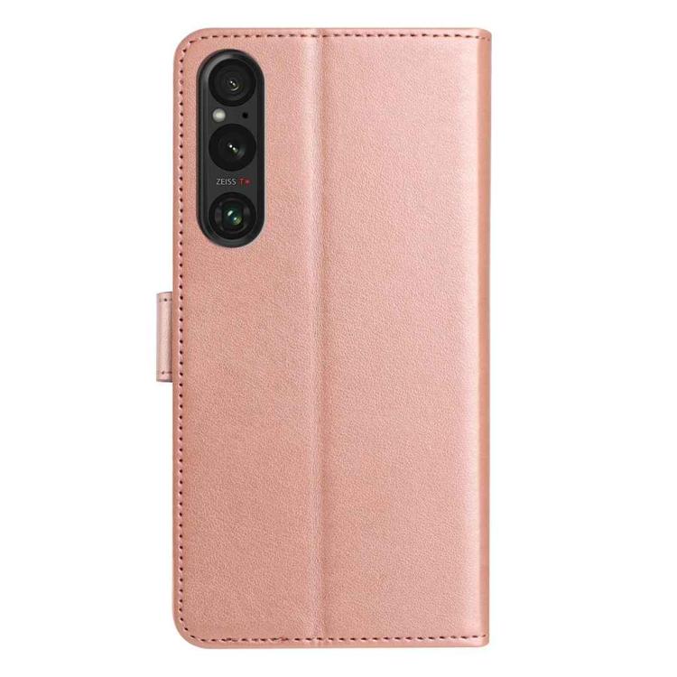 For Sony Xperia 1 V Lambskin 8-card Slot Leather Phone Case