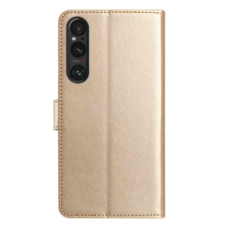 For Sony Xperia 1 V Lambskin 8-card Slot Leather Phone Case