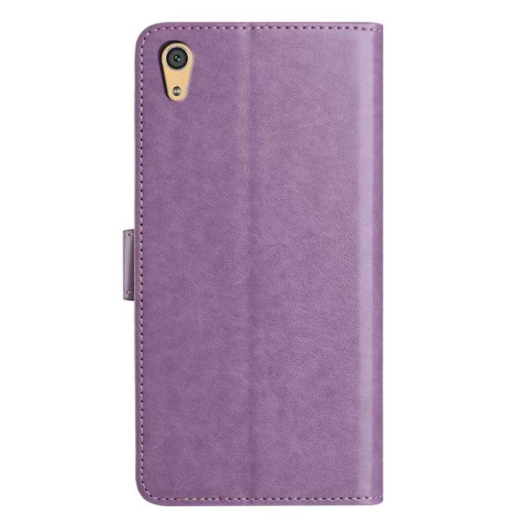 For Sony Xperia Z4v Lambskin 8-card Slot Leather Phone Case