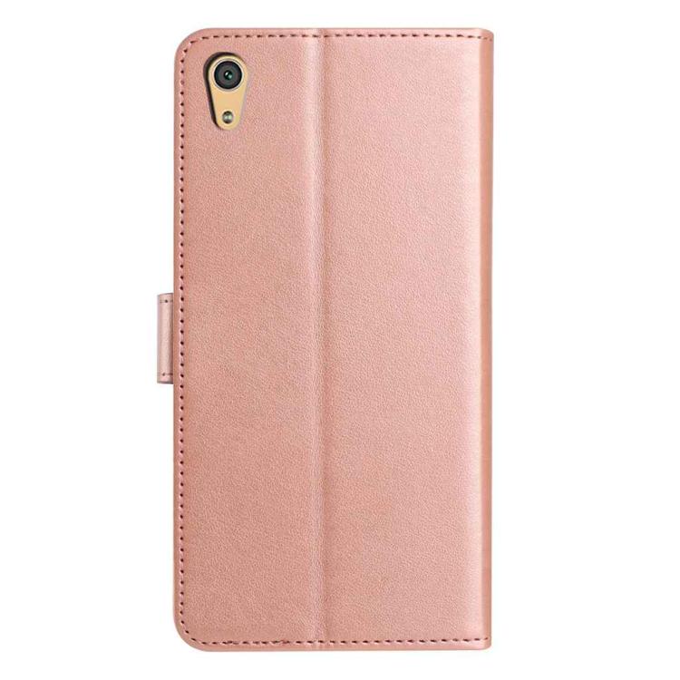 For Sony Xperia Z4v Lambskin 8-card Slot Leather Phone Case