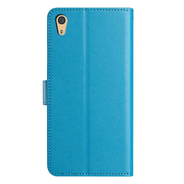 For Sony Xperia Z4v Lambskin 8-card Slot Leather Phone Case