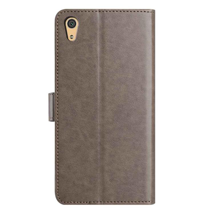 For Sony Xperia Z4v Lambskin 8-card Slot Leather Phone Case