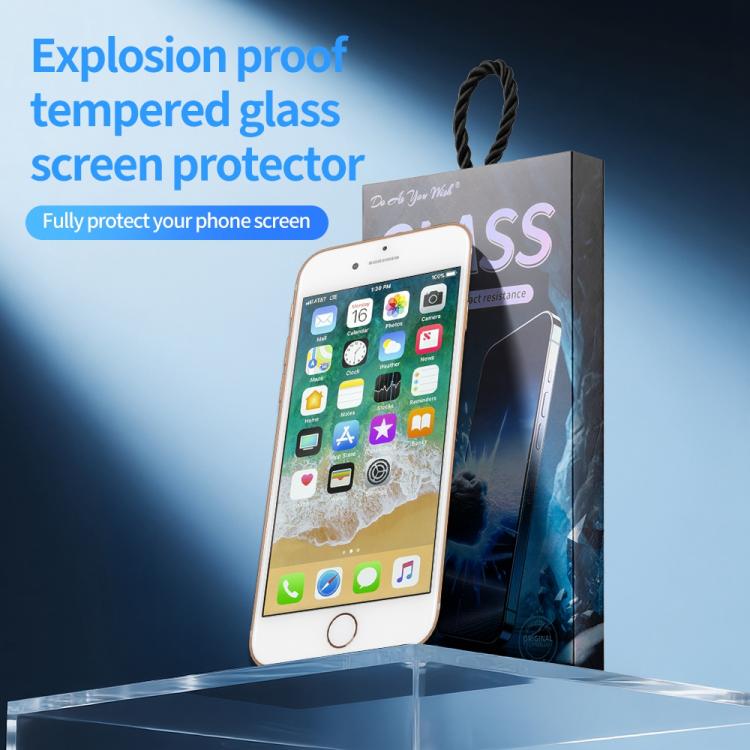 For iPhone 8 Plus / 7 Plus 5pcs / Pack Do As You Wish Silk Screen Printed HD Tempered Glass Film