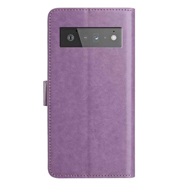 For Google Pixel 6 Pro Lambskin 8-card Slot Leather Phone Case