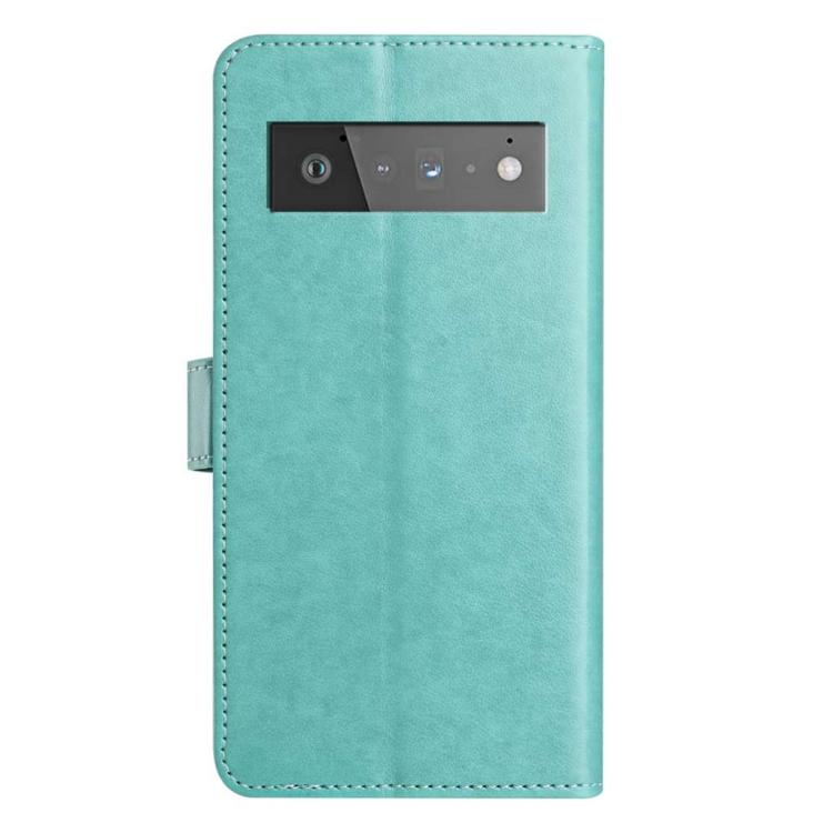 For Google Pixel 6 Pro Lambskin 8-card Slot Leather Phone Case