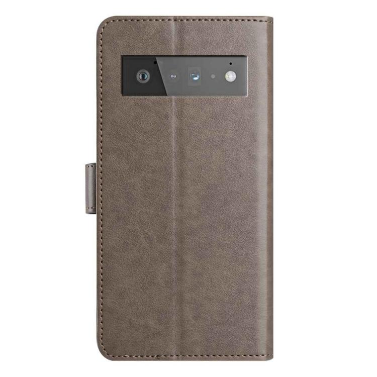 For Google Pixel 6 Pro Lambskin 8-card Slot Leather Phone Case