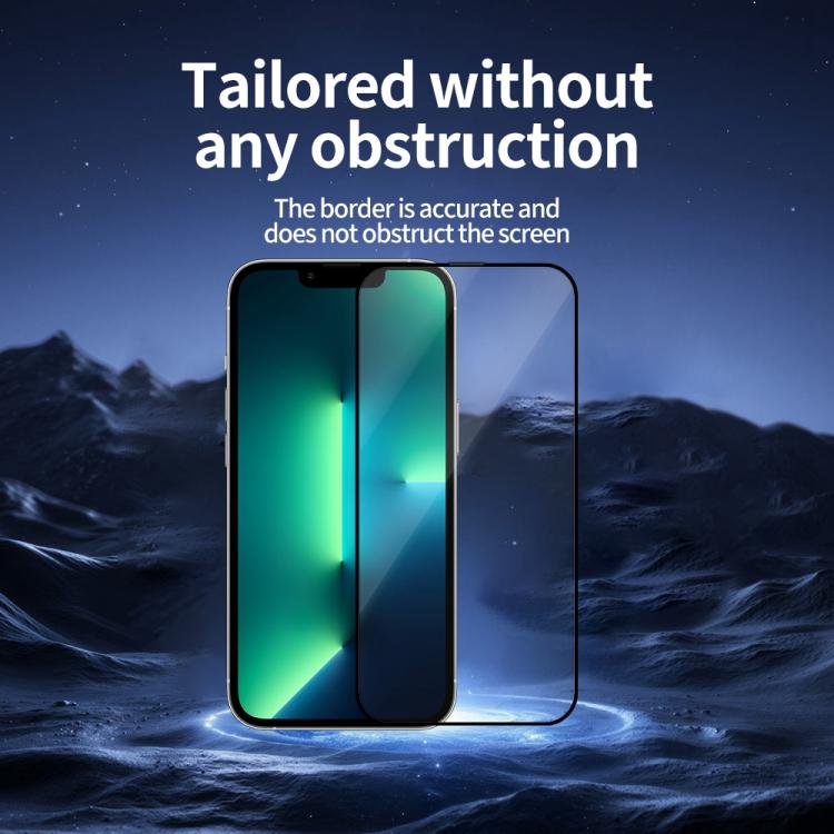 For iPhone 13 Pro Max Do As You Wish Silk Screen Printed HD Tempered Glass Film - Black