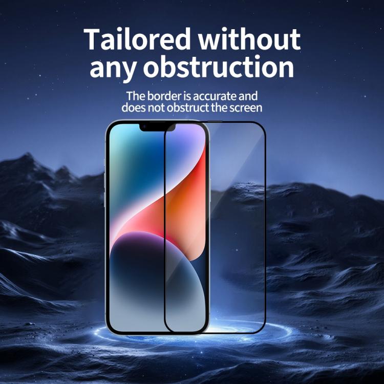 For iPhone 14 Plus Do As You Wish Silk Screen Printed HD Tempered Glass Film - Black