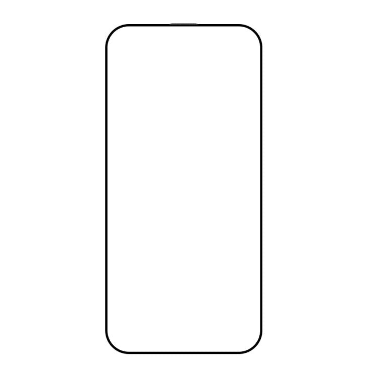 For iPhone 15 Do As You Wish Silk Screen Printed HD Tempered Glass Film - Black
