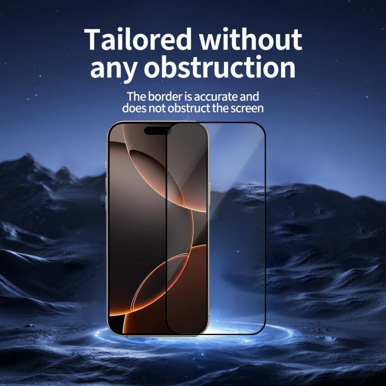 For iPhone 16 Pro Max Do As You Wish Silk Screen Printed HD Tempered Glass Film - Black