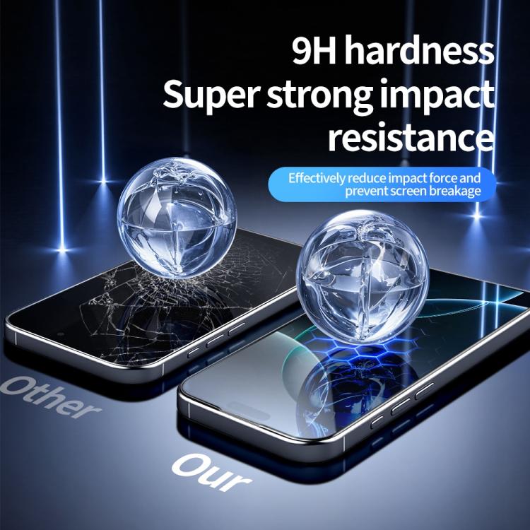 For iPhone 17 Pro Max Do As You Wish Silk Screen Printed HD Tempered Glass Film - Black
