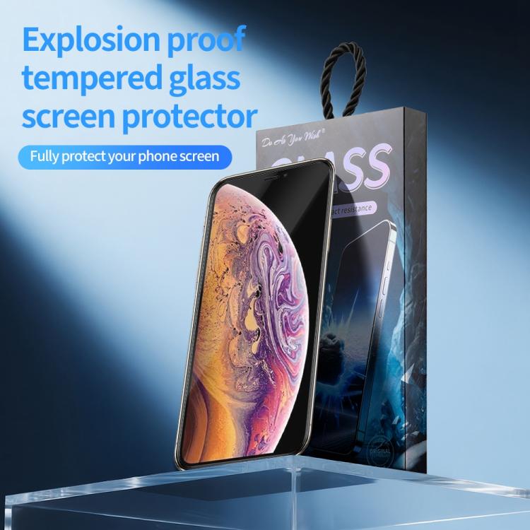 For iPhone 11 Pro Max / XS Max Do As You Wish Silk Screen Printed HD Tempered Glass Film - Black