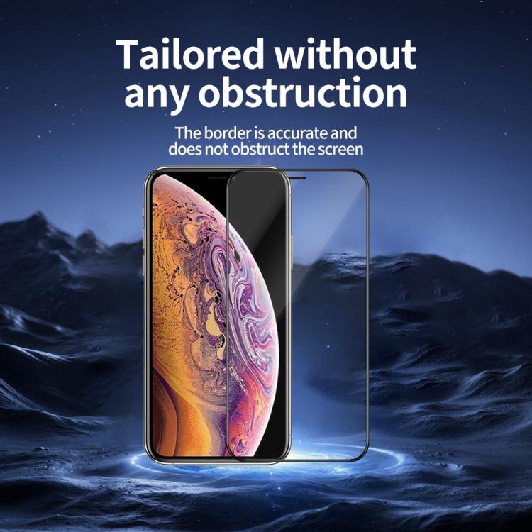 For iPhone 11 Pro Max / XS Max Do As You Wish Silk Screen Printed HD Tempered Glass Film - Black