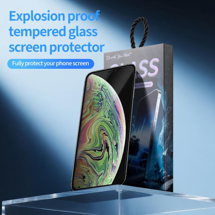 For iPhone 11 Pro / XS / X Do As You Wish Silk Screen Printed HD Tempered Glass Film - Black