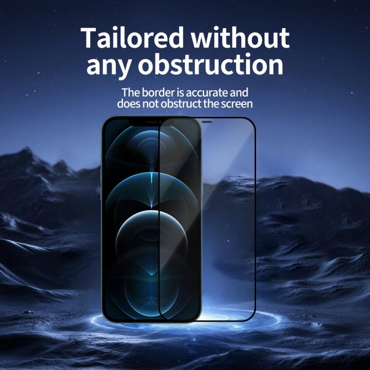 For iPhone 12 Pro Max 5pcs / Pack Do As You Wish Silk Screen Printed HD Tempered Glass Film - Black