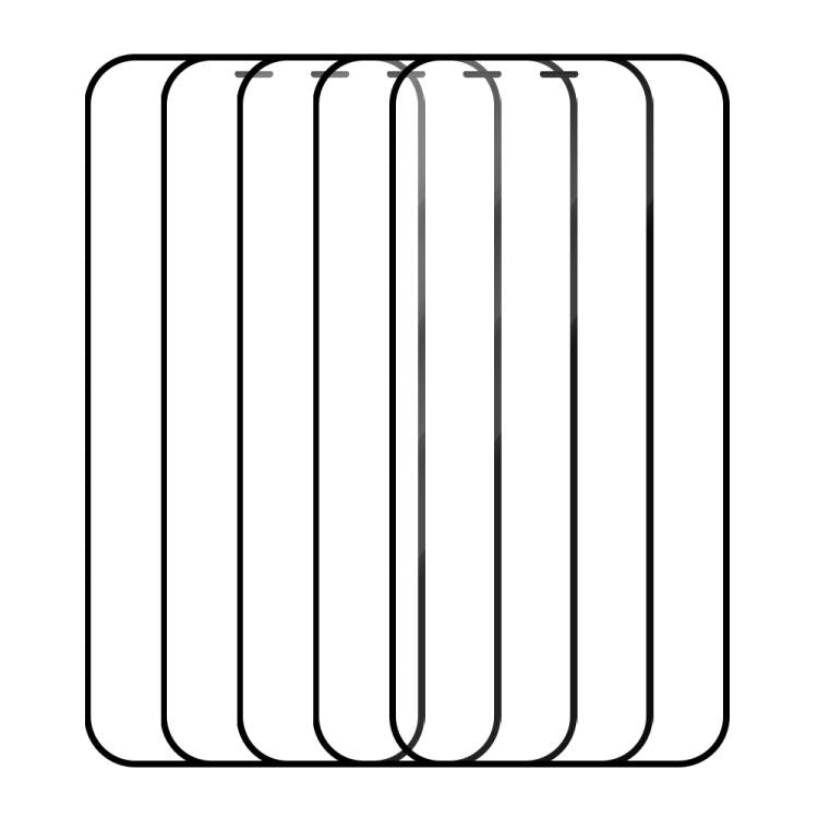 For iPhone 12 Pro / 12 5pcs / Pack Do As You Wish Silk Screen Printed HD Tempered Glass Film - Black